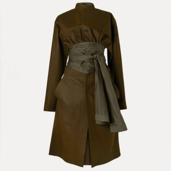 Vivienne Westwood Jackets & Blazers - Vivienne Westwood by Andreas Kronthaler Diplomat Long Jacket in Olive Green - 6
